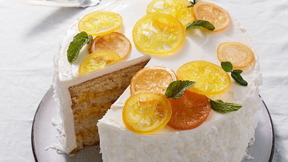 Торт маковый бисквит лимонный курд