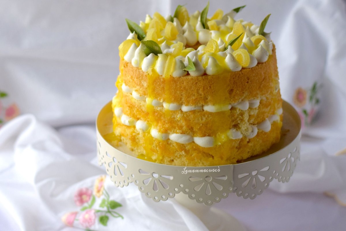 Торт Лимончелло лимонный курд