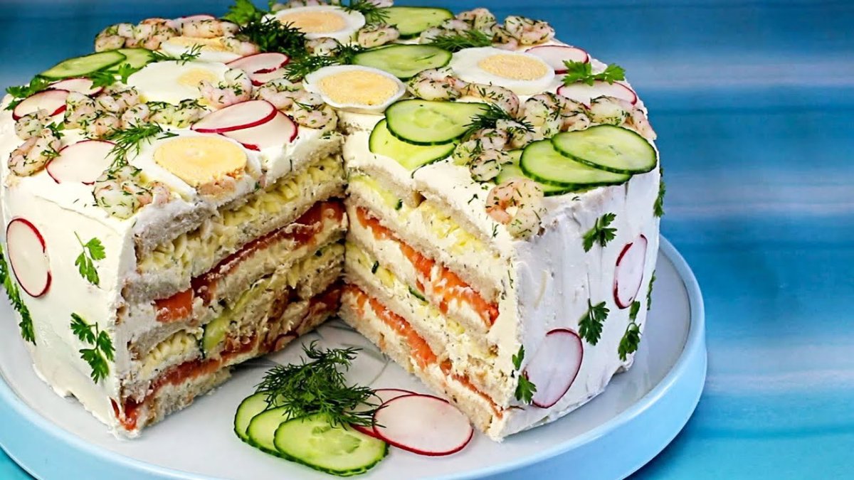 Шведский закусочный торт smörgåstårta