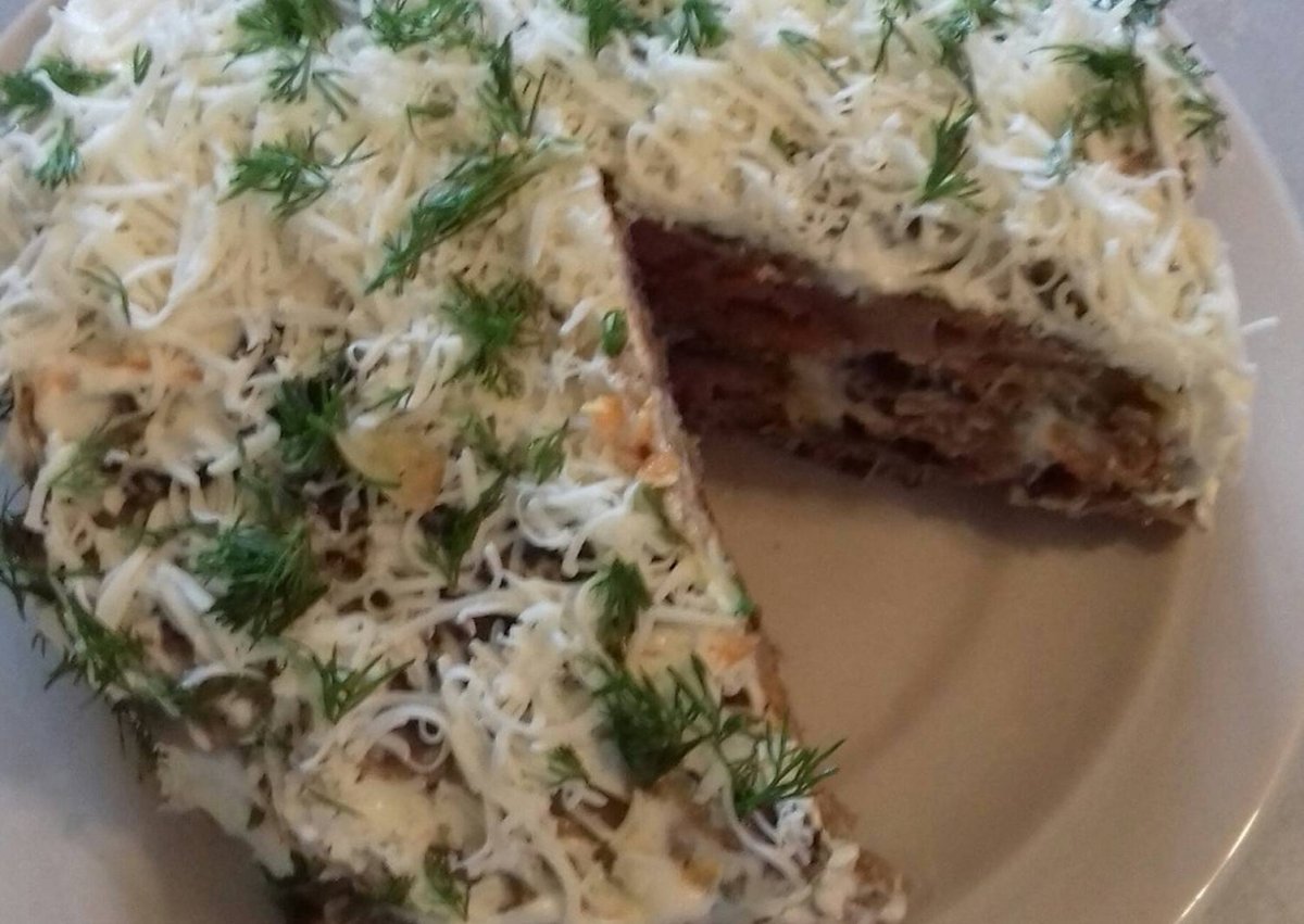 Куриный торт рецепт закусочный