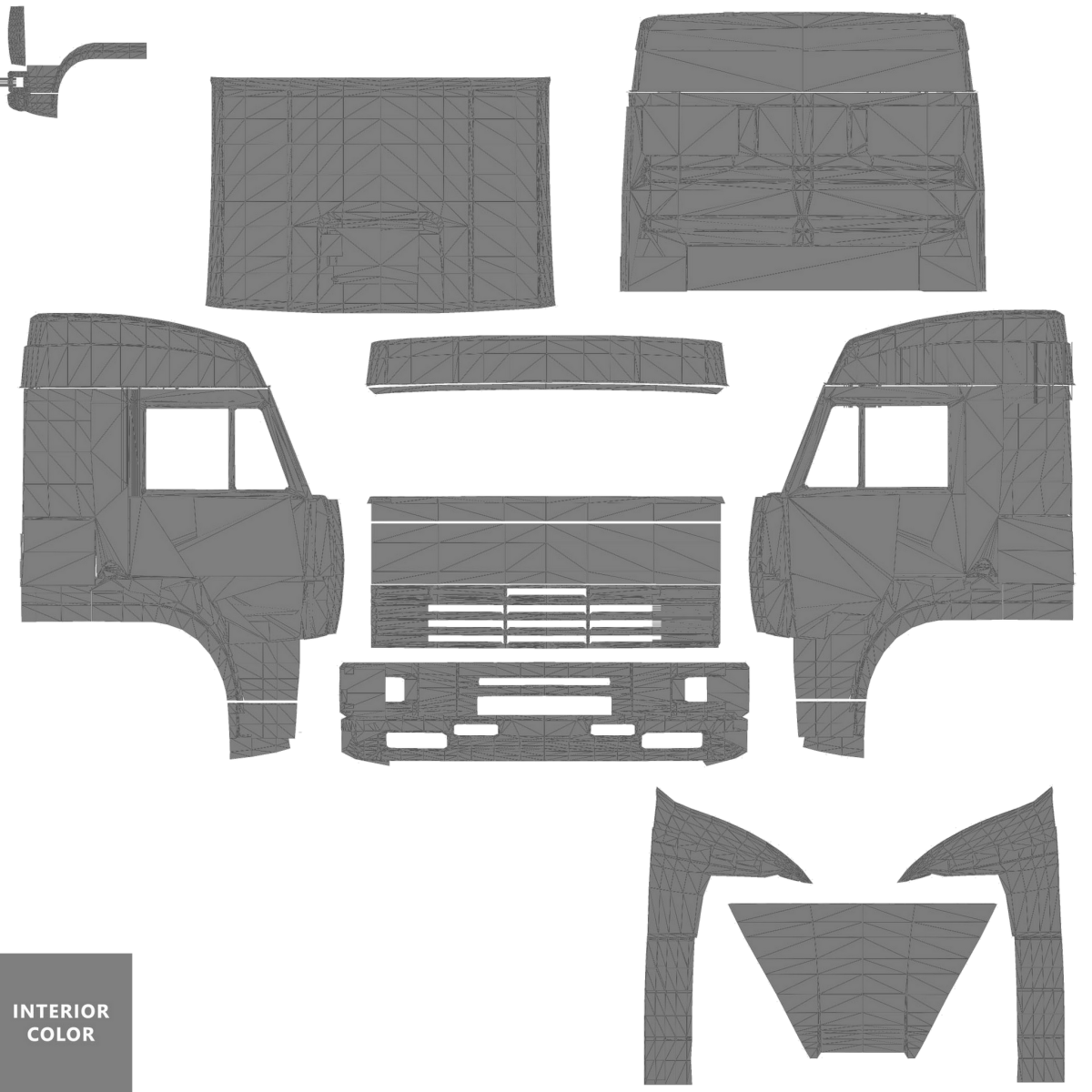 Развертка кабины КАМАЗ 54115