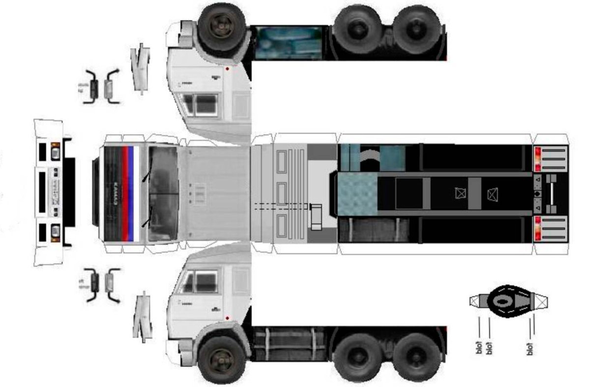 КАМАЗ 54115 из картона