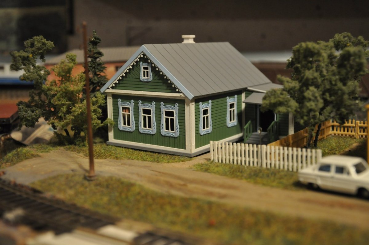 Зимний домик поделка