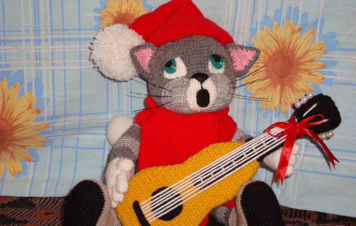 Вязаные игрушки кот Матроскин