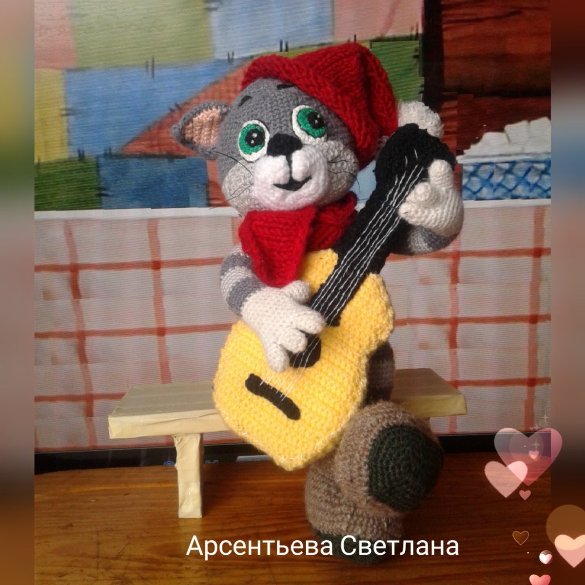 Кот Матроскин амигуруми крючком