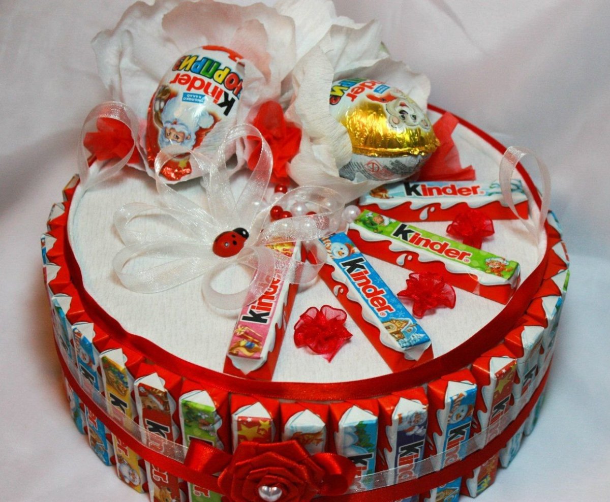 Подарок из конфет