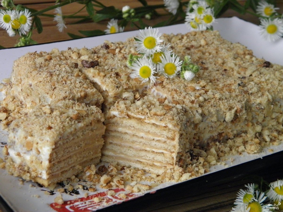 Торт из печенья рыбки