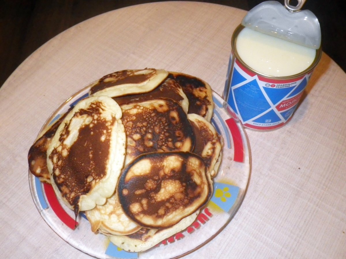 Блинный тортик с малиной