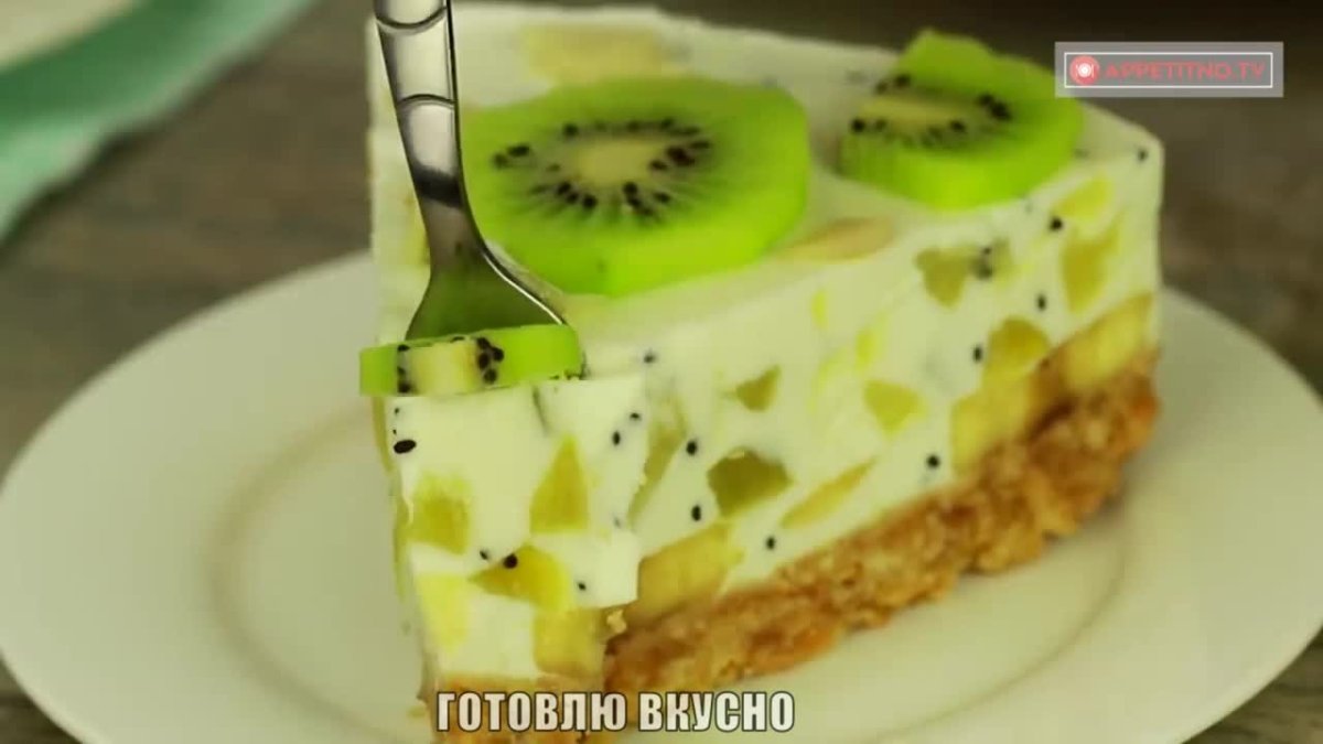 Украшение из киви для торта