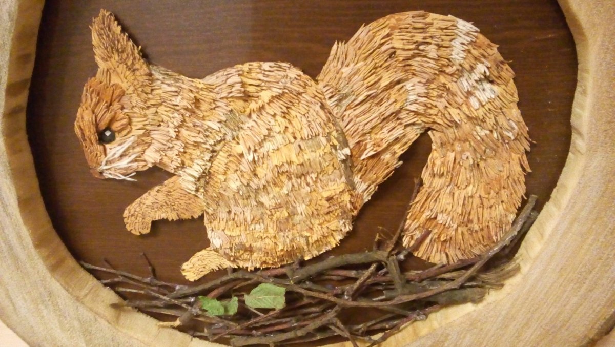 Крыша домика из бечевки