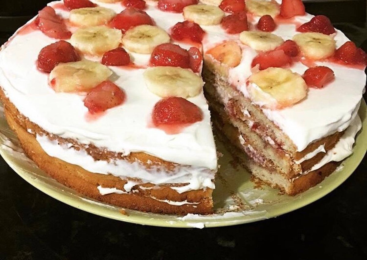 Сметанное желе с фруктами