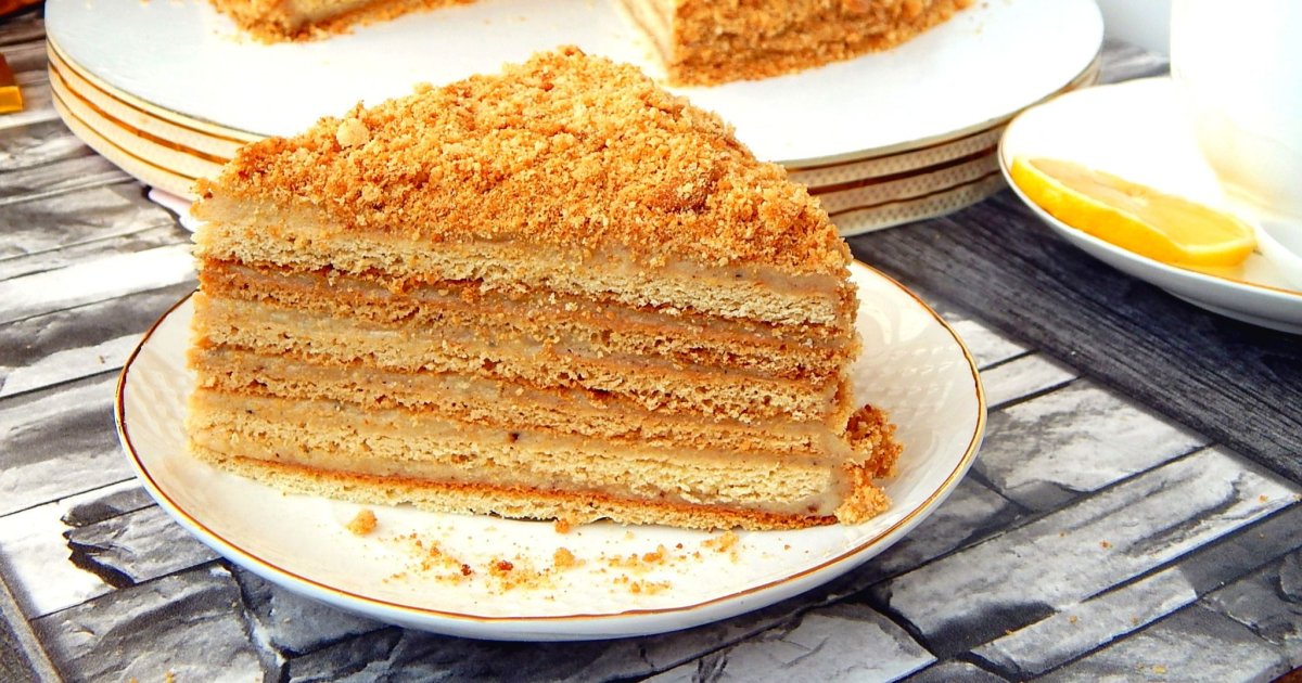 Медовые большие вкусные торты