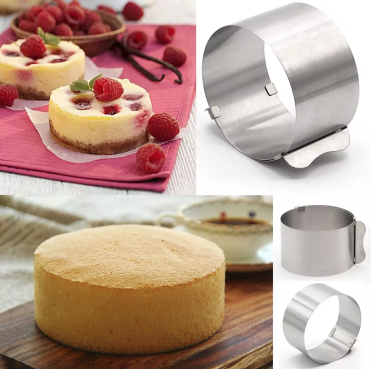 Круглая форма для выпечки Cake Ring 16-30 см.