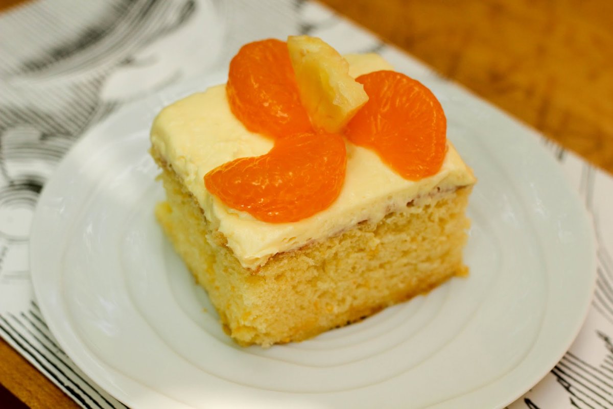 Морковный торт с апельсиновым конфи