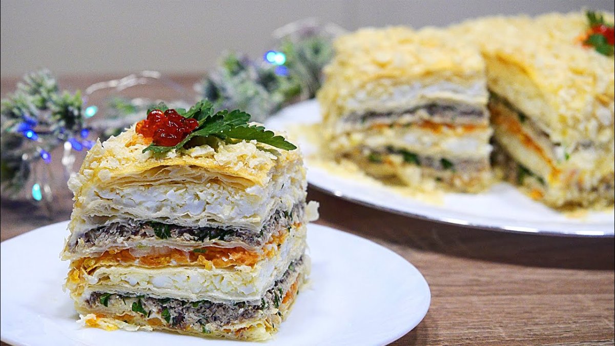 Рыбный закусочный торт Рыбацкая удача