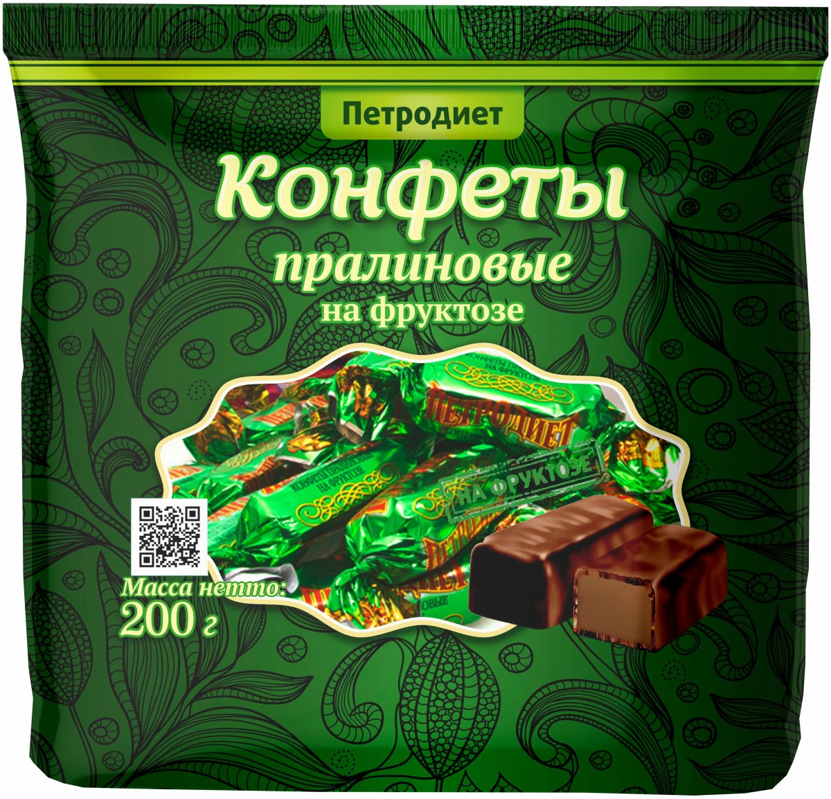 Конфеты "Петродиет" на фруктозе пралиновые