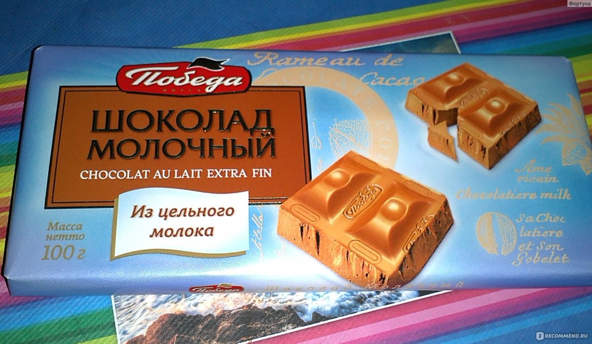 Шоколад победа молочный