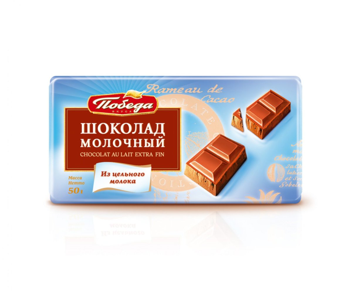 Шоколад молочный 25 гр победа