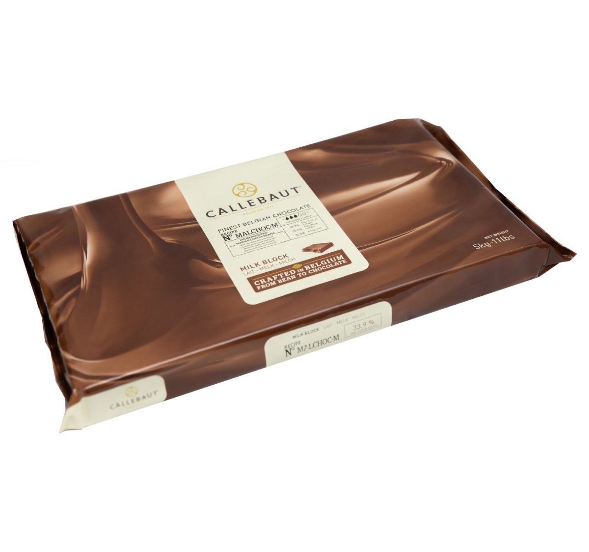 Шоколад молочный без сахара 33.9% Callebaut