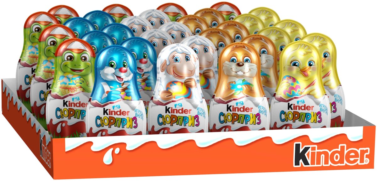 Фигурный шоколад kinder серия новый год, коробка