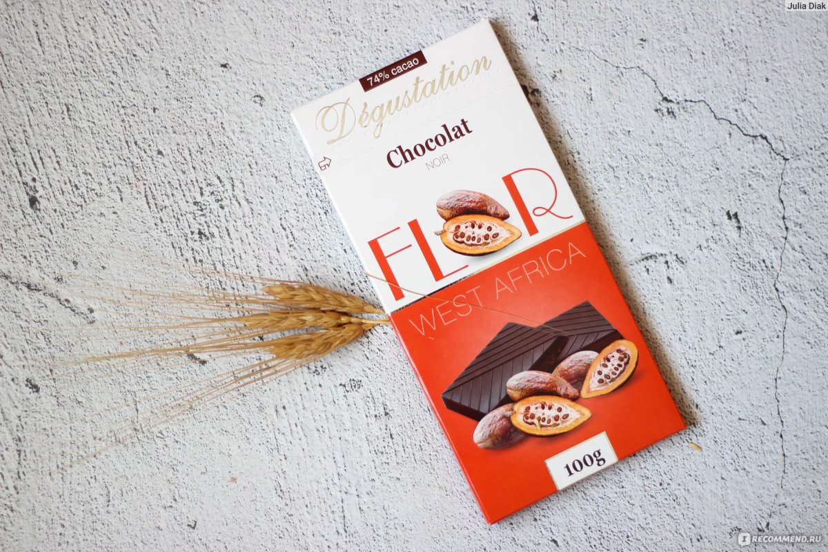 Шоколад Flor degustation темный 74% какао