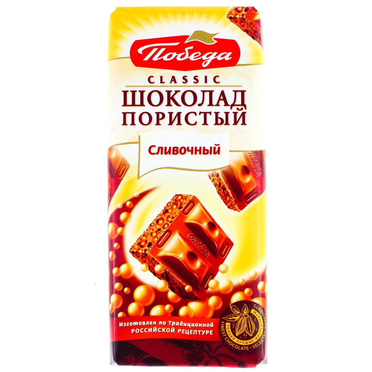 Шоколад победа пористый молочный 65г