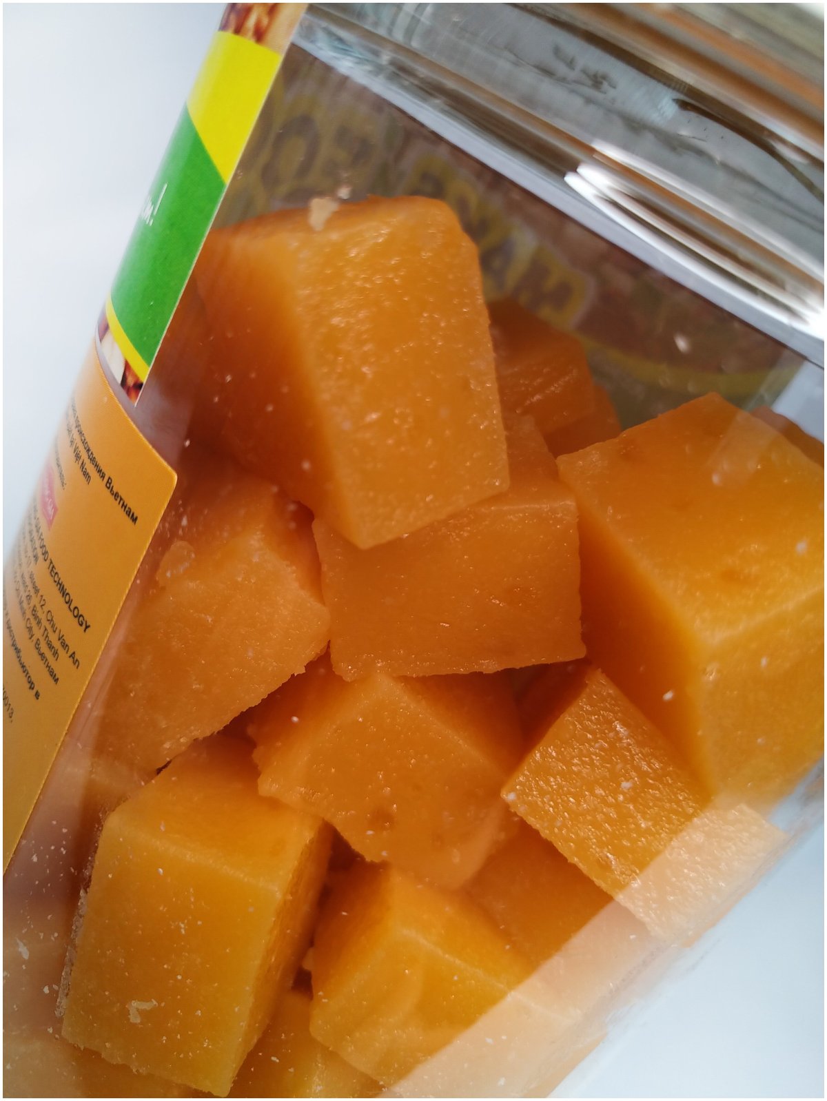 Конфеты из манго кубики, 500гр