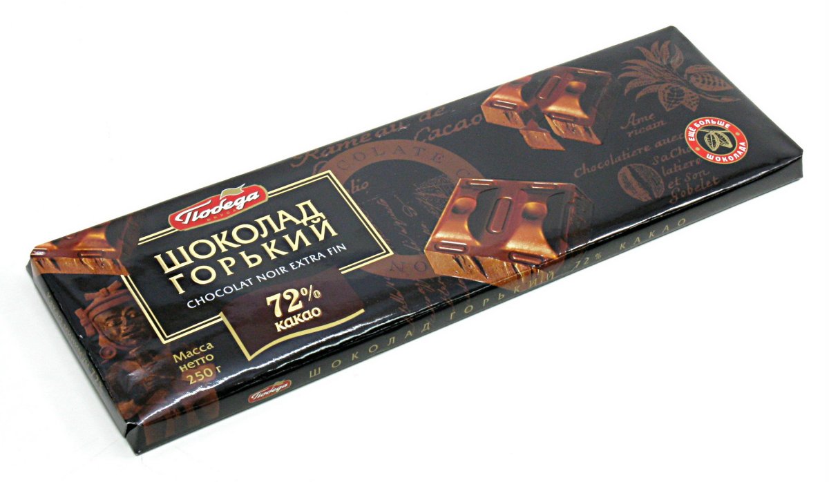 Шоколад победа вкуса Горький 72% какао