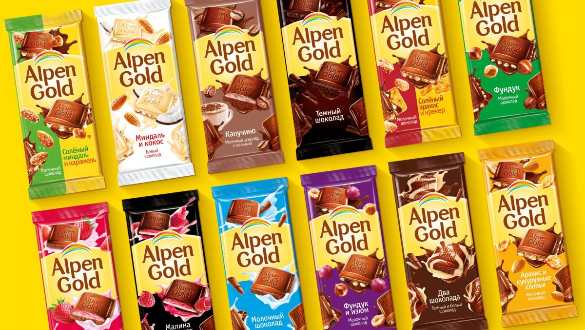 Шоколад Alpen Gold молочный 90гр