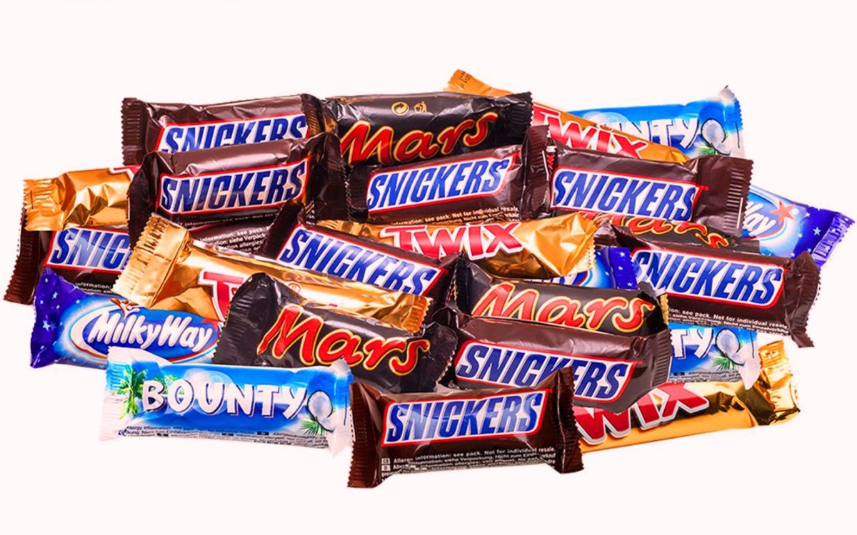 Шоколадные батончики Mars snickers Twix