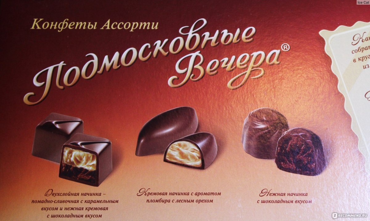 Конфеты вечер