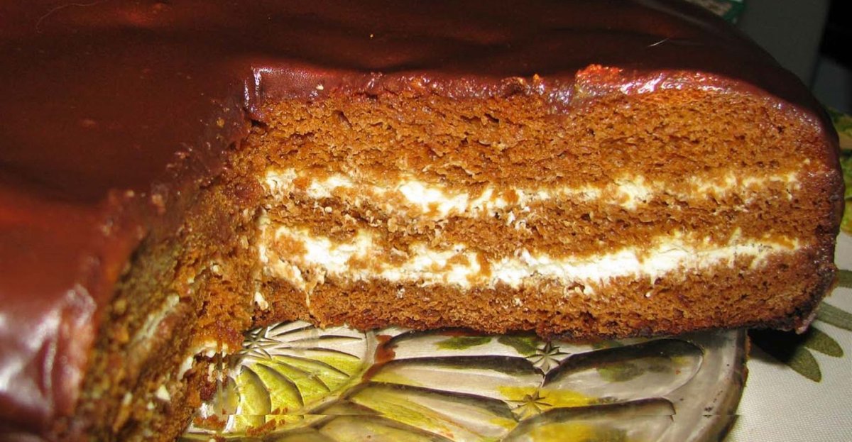 Торт с коржами и кремом