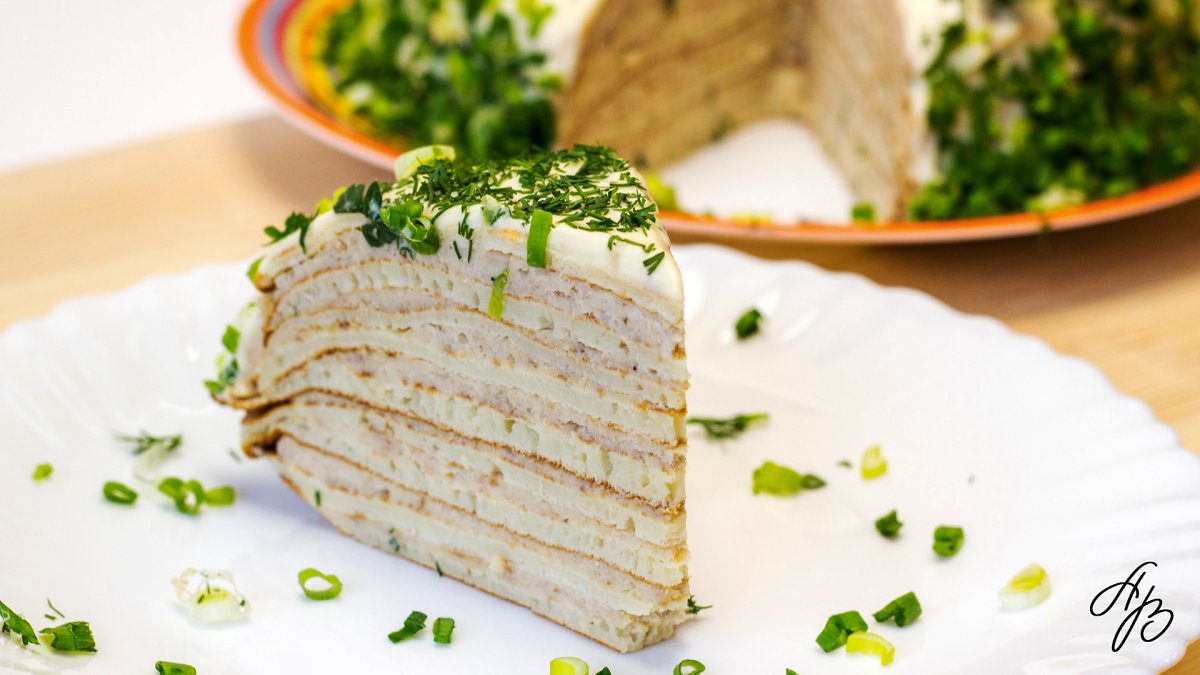 Блинный торт с кокосовым кремом