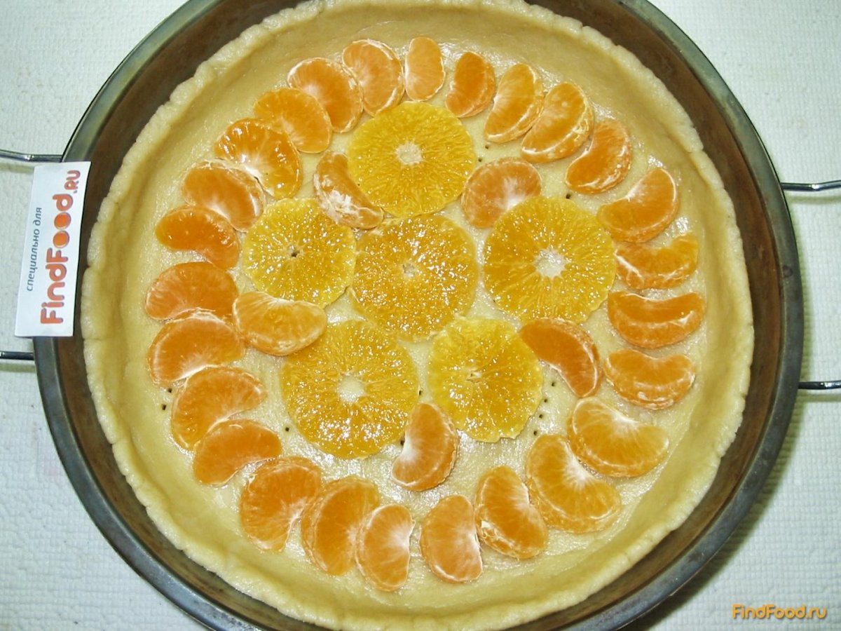 Пирог с мандариновыми дольками