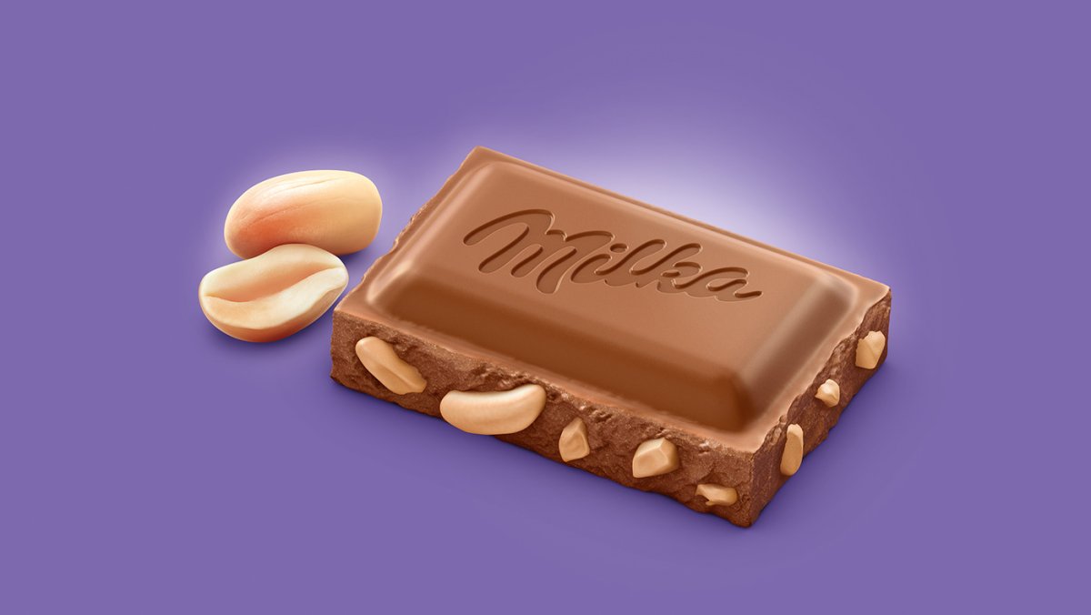Milka на белом фоне
