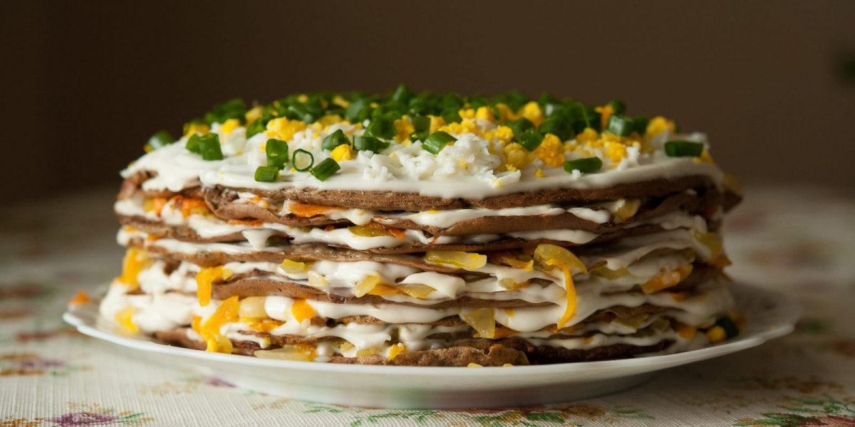 Печёночный торт из куриной