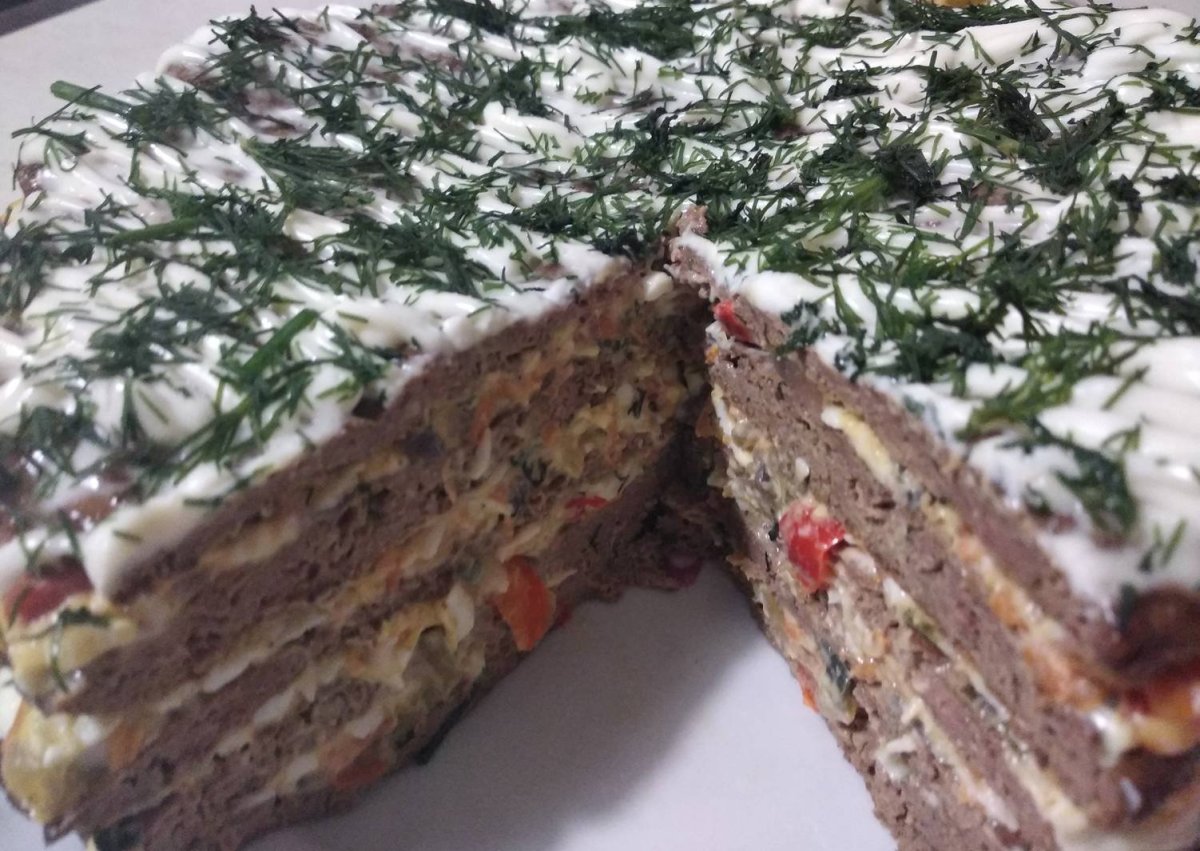 Торт из печенки