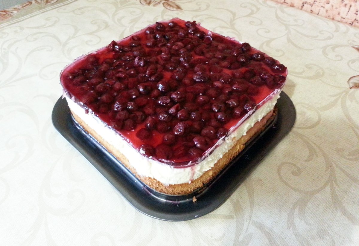 Торт с вишней и маскарпоне
