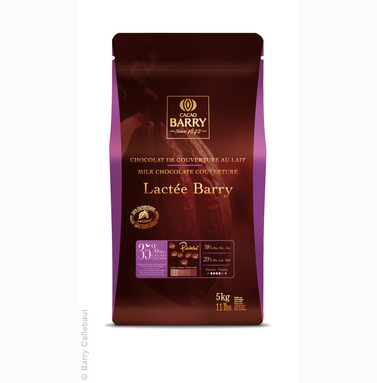 Шоколад молочный Cacao Barry Lactee Barry 35