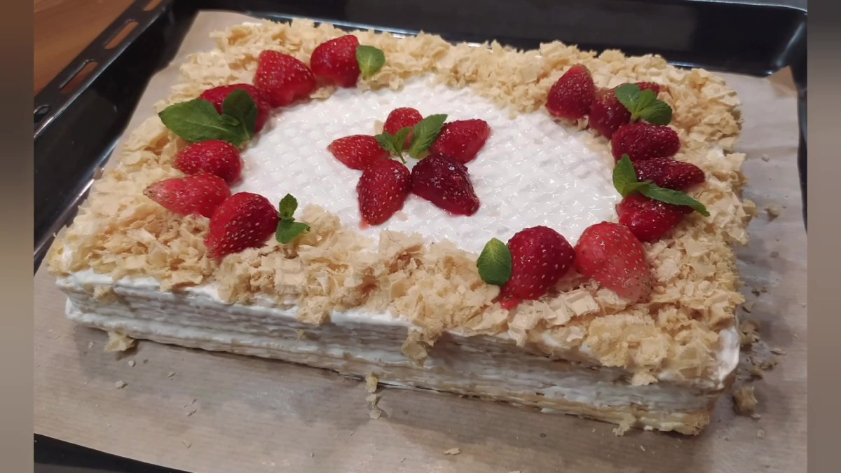 Торт из вафельных коржей рецепт