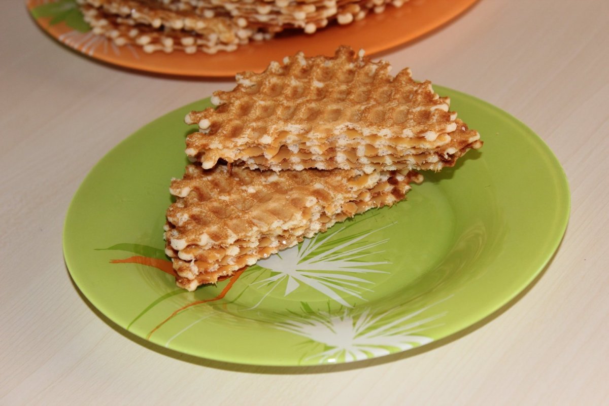 Вафельный тортик со сгущенкой