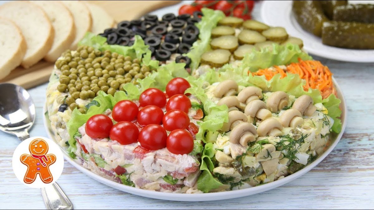 Праздничный закусочный торт