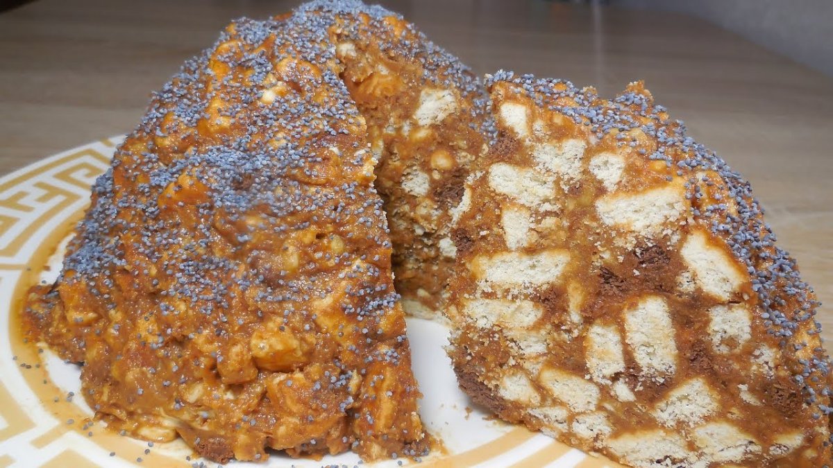 Торт из печенья без выпечки