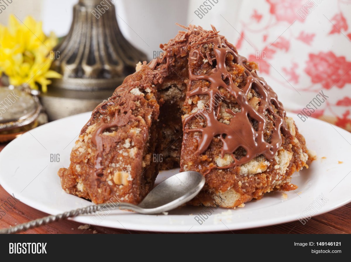 Торт из печенья и сгущенки без сливочного масла