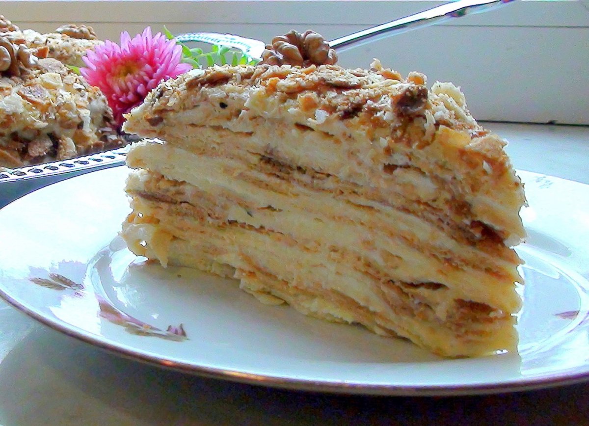 Легкий творожный торт