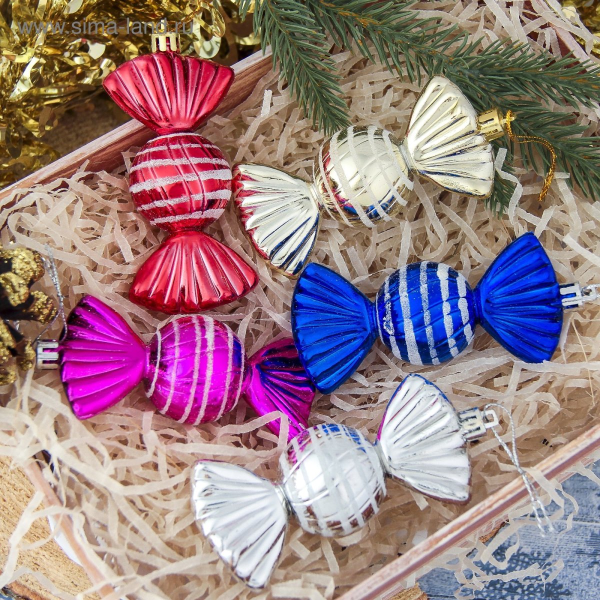 Елочная игрушка конфетка