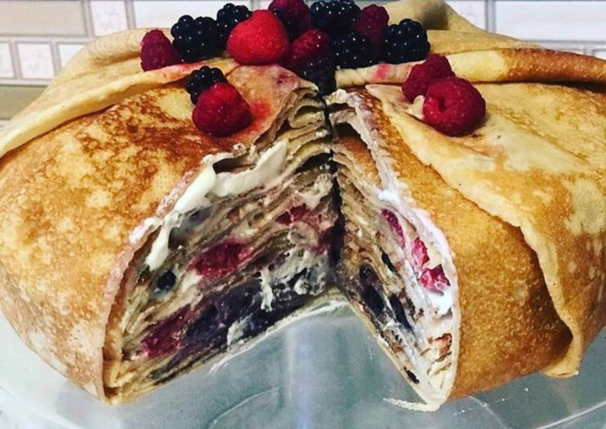 Блинный торт с апельсинами