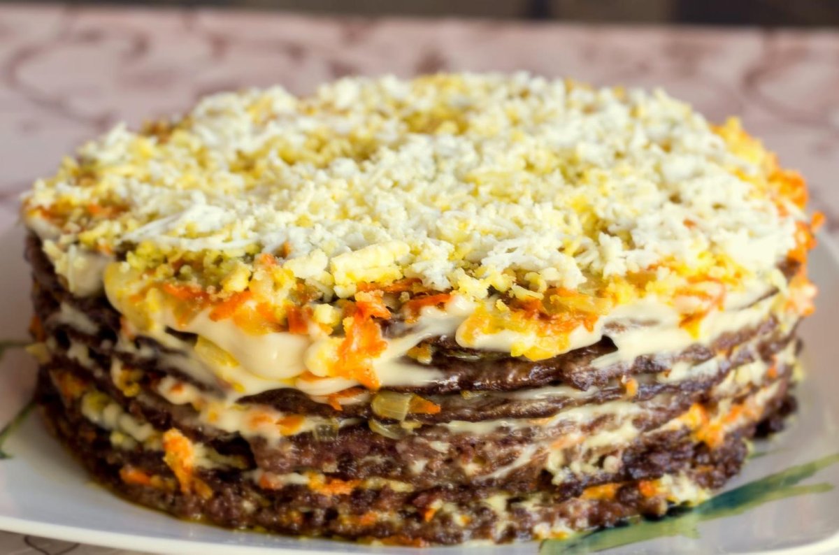 Кабачковый закусочный торт