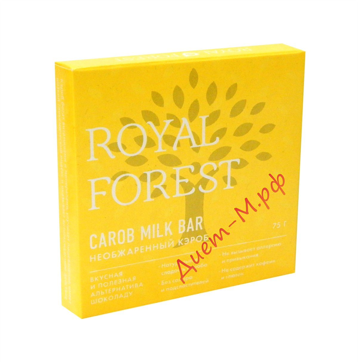 Шоколадная плитка Royal Forest Carob Milk Bar миндаль