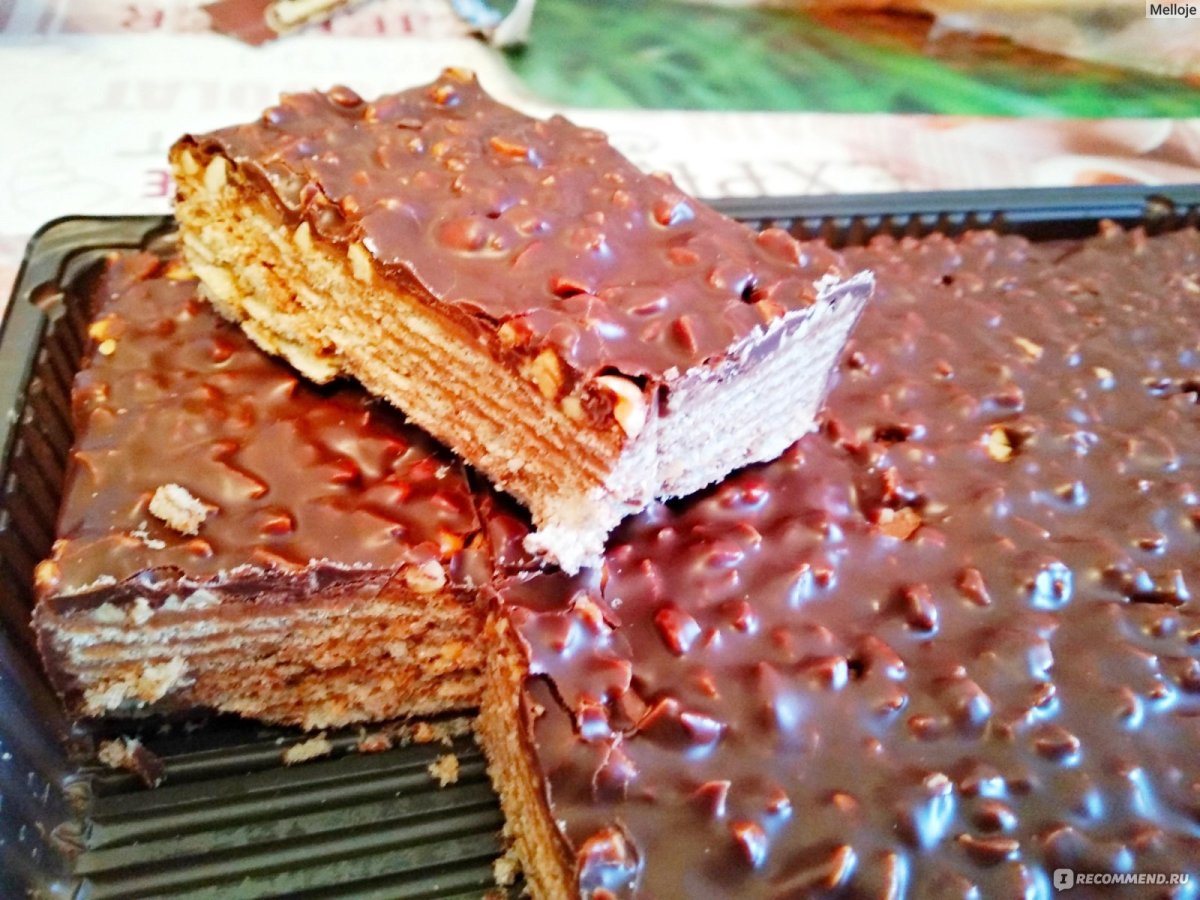 Пирог из вафельных коржей